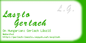laszlo gerlach business card