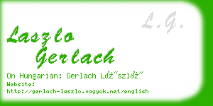 laszlo gerlach business card